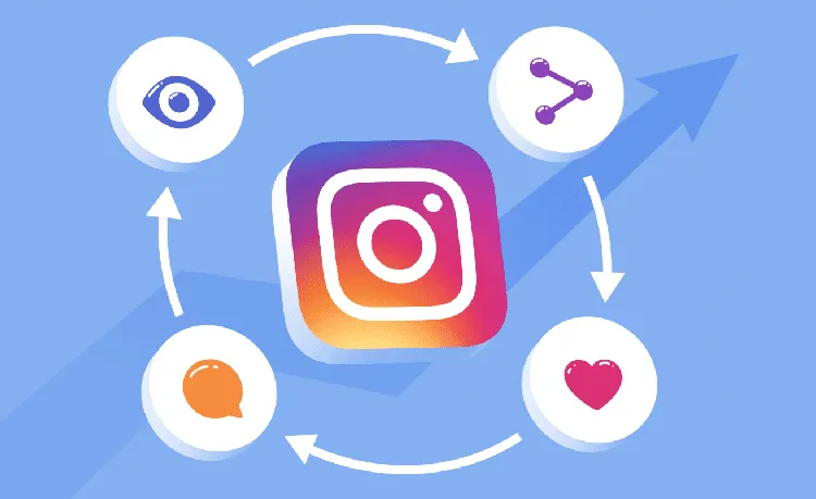 The Instagram logo, a square with rounded corners, featuring a gradient of purple, pink, and orange hues. The logo is
