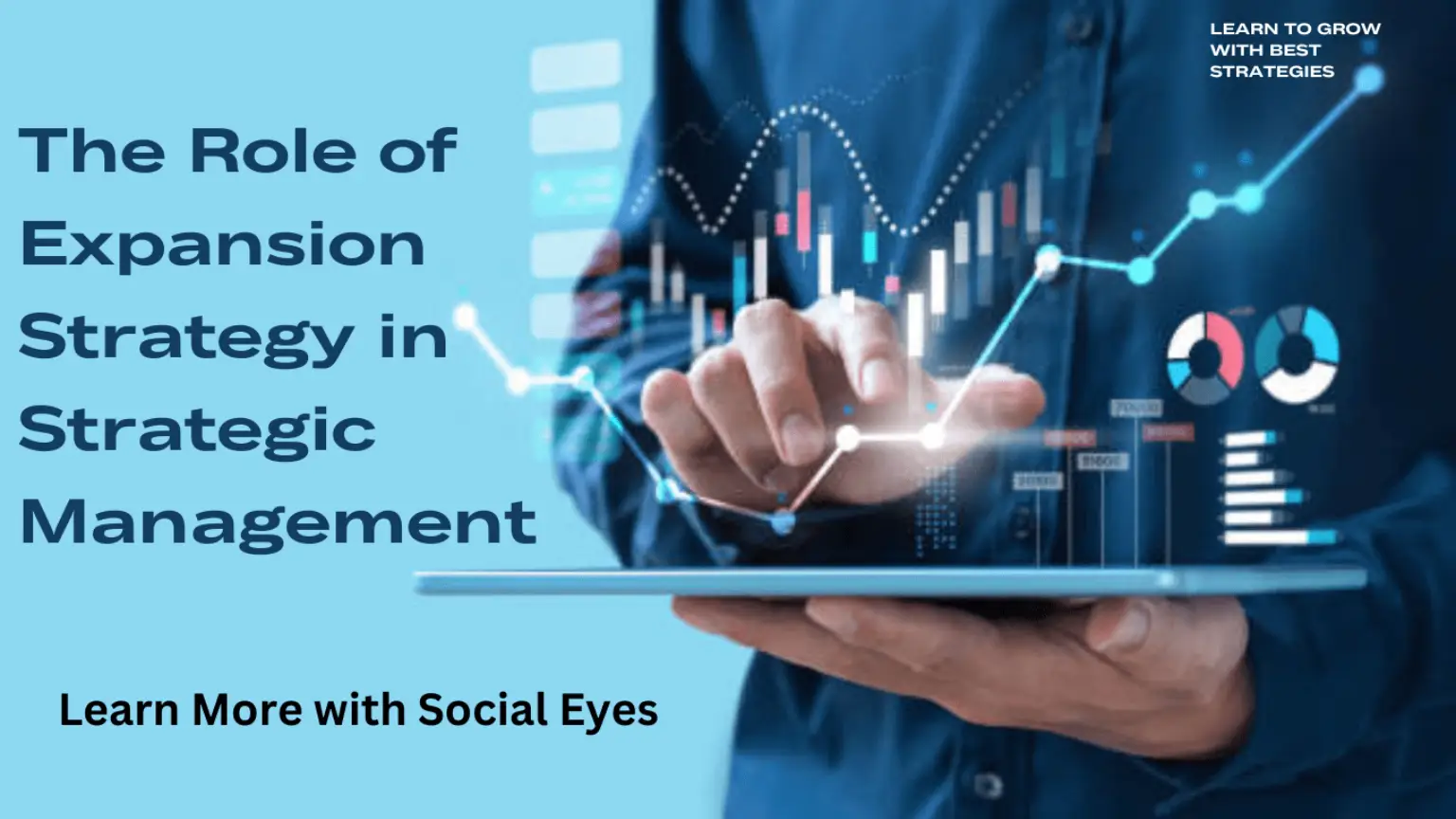 Interactive tablet display of expansion strategy by a social media agency.