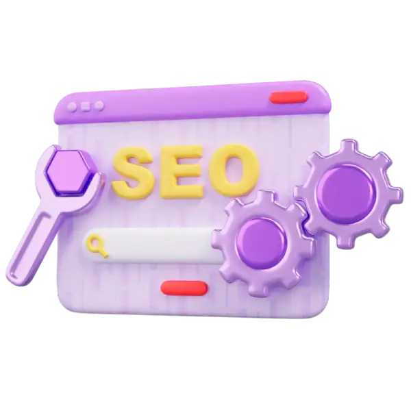 SEO gears and wrench symbolizing digital marketing services in India.