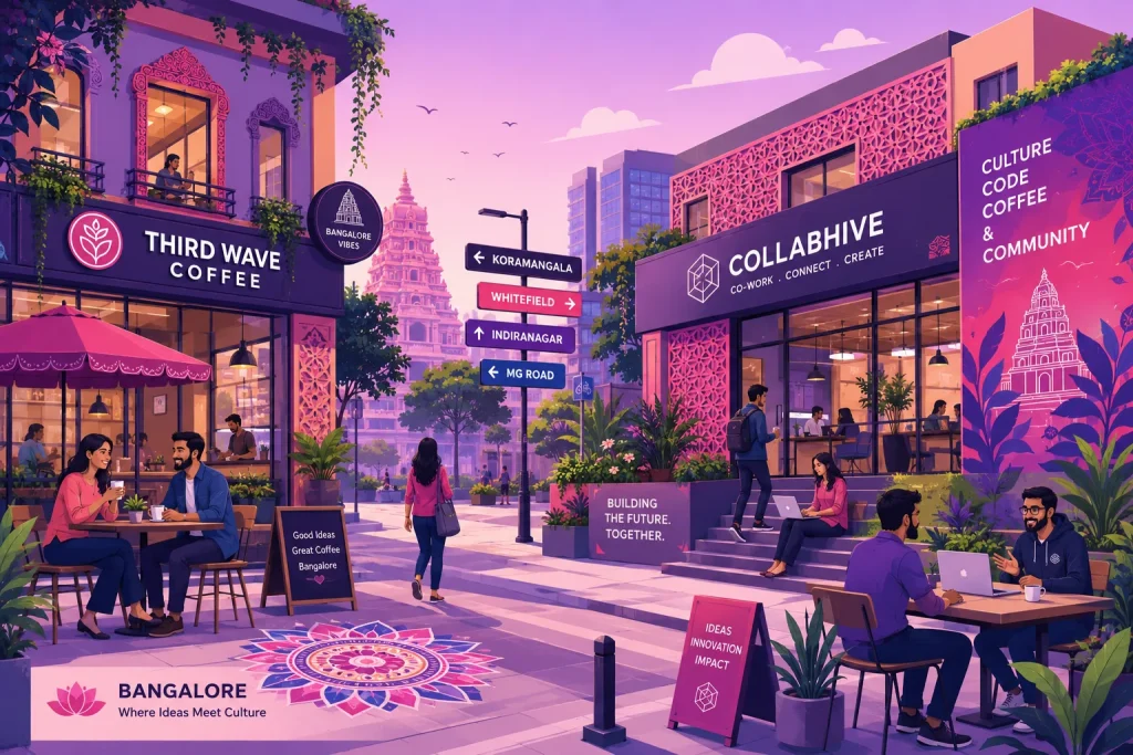 Bangalore Koramangala and Whitefield illustration